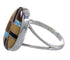 Authentic Sterling Silver Southwest Multicolor Ring Size 7 QX78494